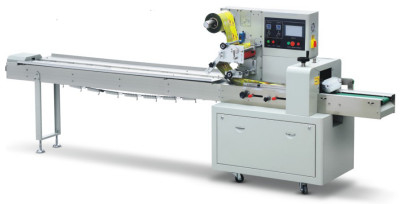 Automatic Rotary Horizontal Flow Packing Machine Film Pulling Downward
