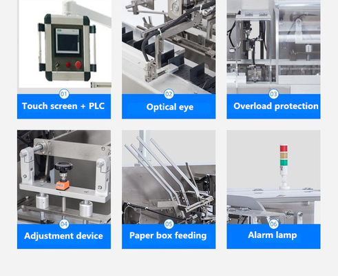 Bottom Buckle Automatic Box Packing Machine Tissue Gloves Folding Machine