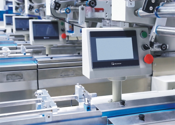Biscuit Cookie Food Automatic Packaging Line Cake Waffle Feeding And Bag Packing Line