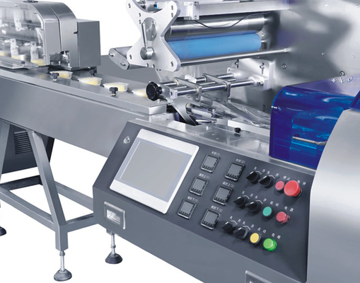 Horizontal Cup Food Packaging Assembly Line Cake Bread Feeding Tray Loading Packing