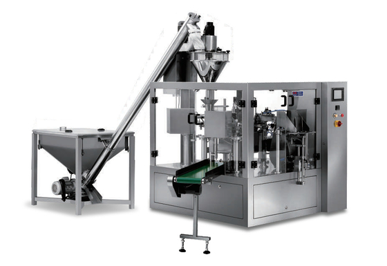 Rotary Premade Vertical Powder Packing Machine Ziplock Doypack Milk Powder