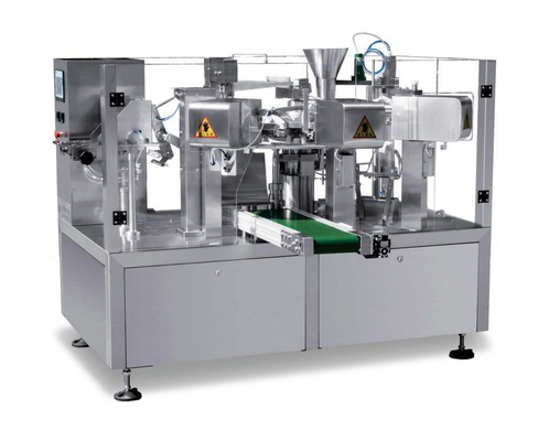 Rotary Automatic Granule Packing Machine Premade Stand Up Zipper Gusset Pouch