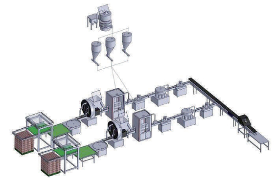 Linear Automatic Powder Packing Machine Auger Filling Capping Machine
